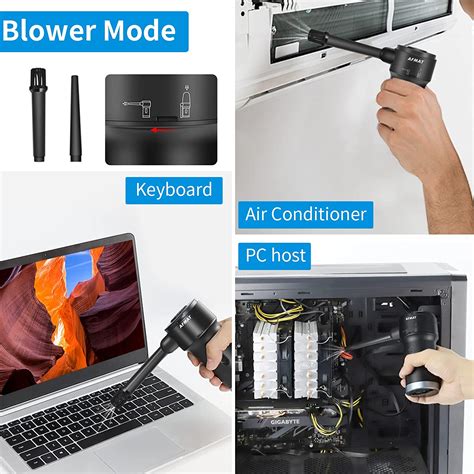 Buy Cordless Air Duster & Small Vacuum Cleaner 2-in-1, 60000 RPM ...