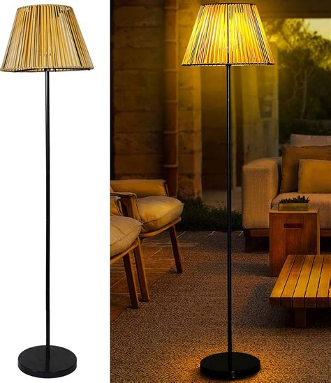 Histoacryl Outdoor Solar Floor Lamp, Adjustable Height Solar Powered ...
