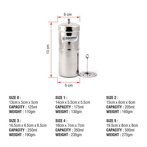 Coconut Stainless Steel Coffee Filter / Brew Filter / Decoction Maker ...