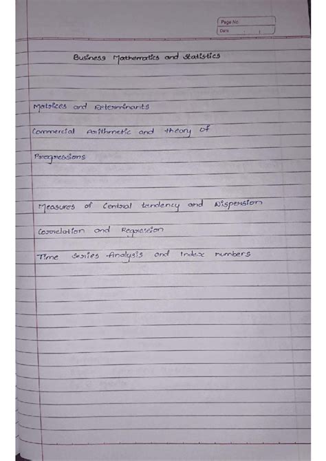 BMS 101: Comprehensive Notes on Matrices and Determinants - Studocu
