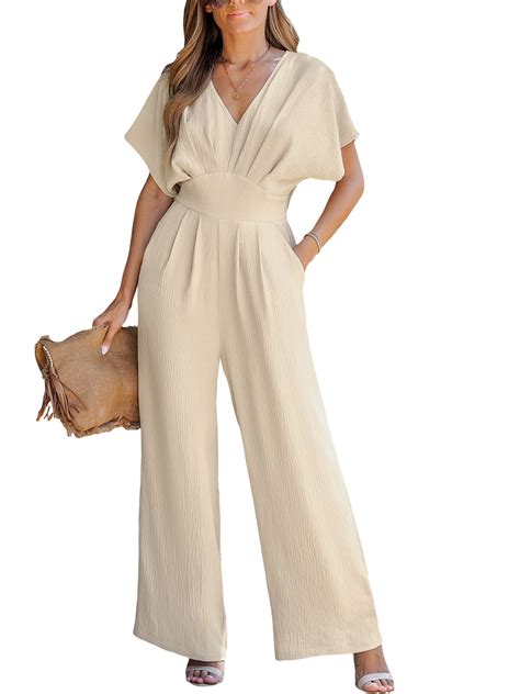 CUPSHE Jumpsuits for Women Casual Summer Batwing Sleeve Dressy One ...