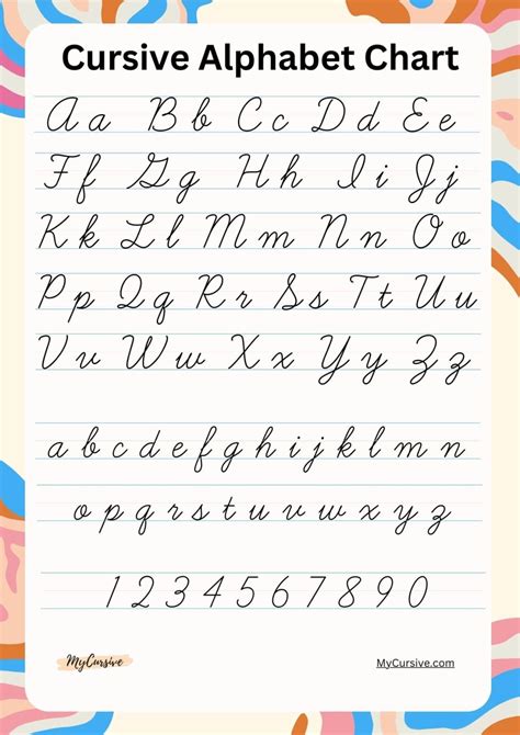 Cursive Chart [Printable Cursive Alphabet Chart - Two Sizes]