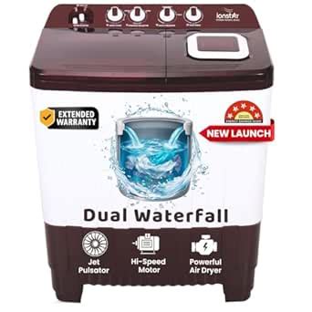 Ionstar 10 Kg Semi Automatic Washing Machine 5 Star Rated 2025 Top Load ...