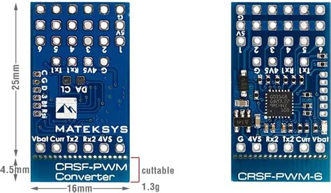 Buy Matek Systems CRSF-PWM-6 CRSF to PWM Converter for RC Plane Fixed ...