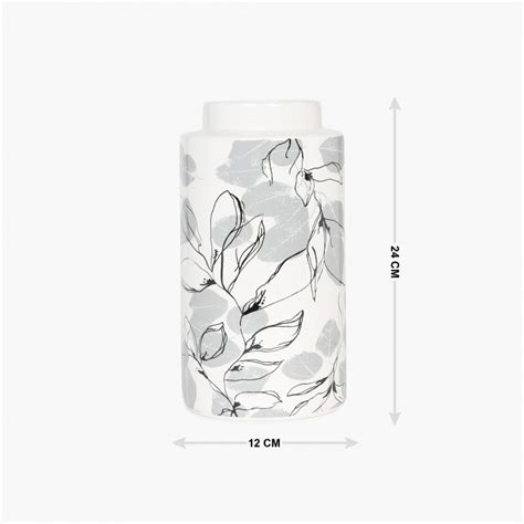 Buy Splendid Eden Leaf Print Vase from Home Centre at just INR 1199.0