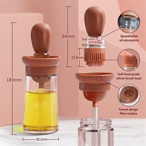 Oil Dispenser with Silicone Basting Brush – Household