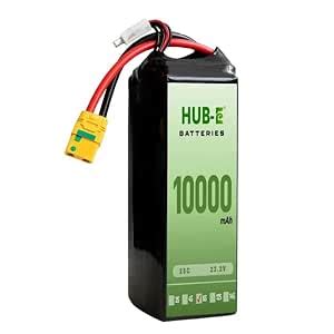 HUB-E LiPo Battery Pack, 22.2V 6s 10000mAh, 25C Discharge Rate with ...
