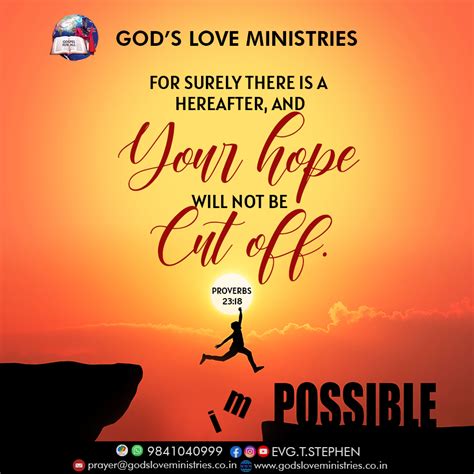 Proverbs 23:18 :: God's Love Ministries - Today's Promise