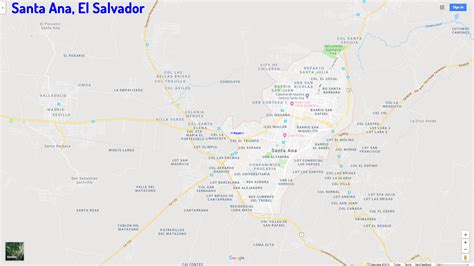 Santa Ana Map - El Salvador
