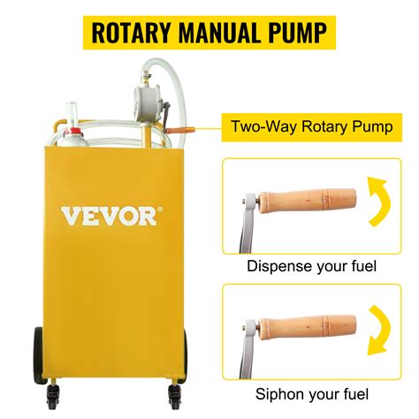 VEVOR 30 Gallon Fuel Caddy, Gas Storage Tank & 4 Wheels, with Manuel ...