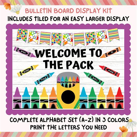 Welcome To The Pack Bulletin Board Kit, Back To School Display, Custom ...
