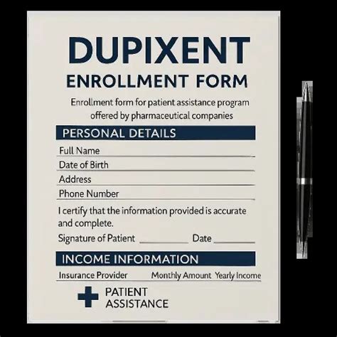 Dupixent Enrollment Form PDF - Download Fillable Form Now