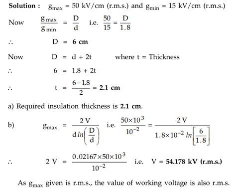 Capacitance of a Single Core Cable - Stress in Insulation