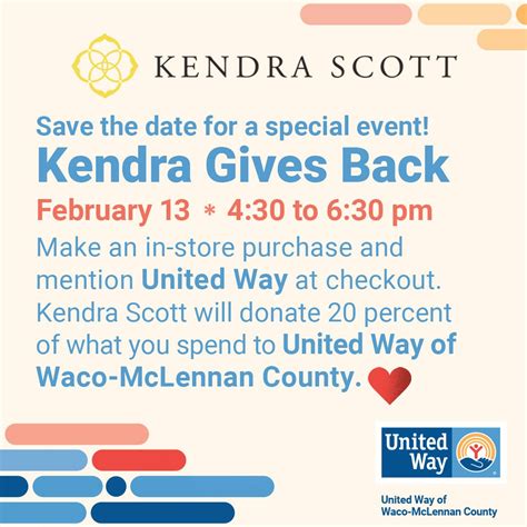 United Way of Waco-McLennan County is excited to partner with Kendra ...