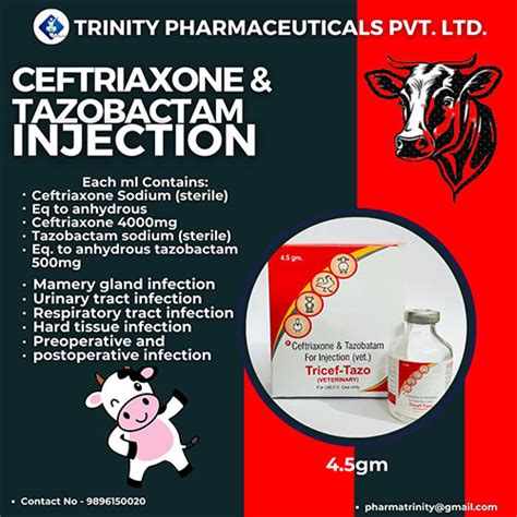 TRICEF - TAZO VETERINARY DRY INJECTION Trinity Pharmaceuticals