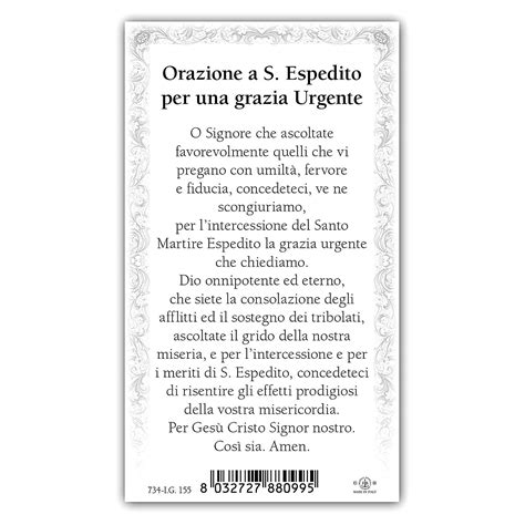 Holy card, Saint Expeditus, Prayer ITA 10x5 cm | online sales on ...