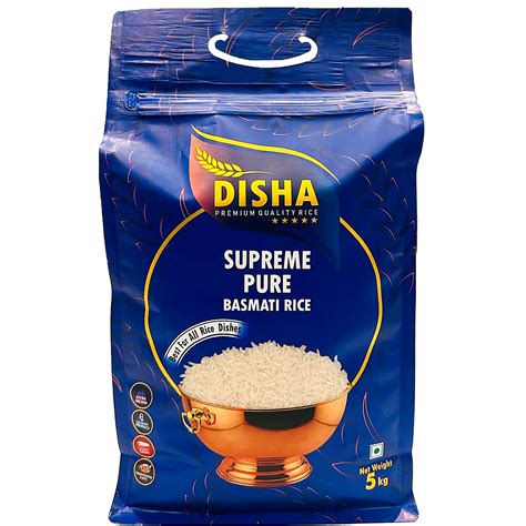 Disha Supreme Pure Basmati Rice 5kg -Best for All Rice Dishes Extra Ar ...