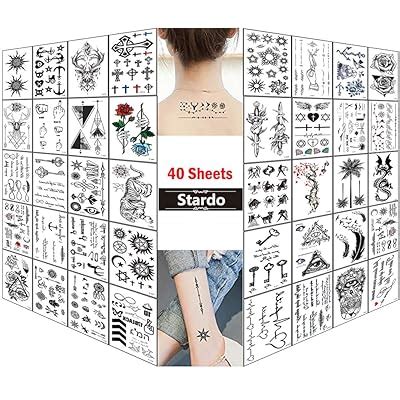 Small Tattoos Black Realistic Temporary Tattoos for India | Ubuy