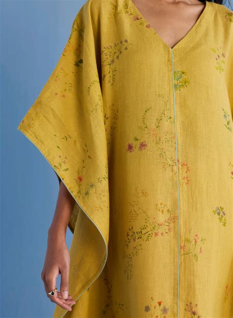 Eva Floral Kaftan Dress – NETE.IN