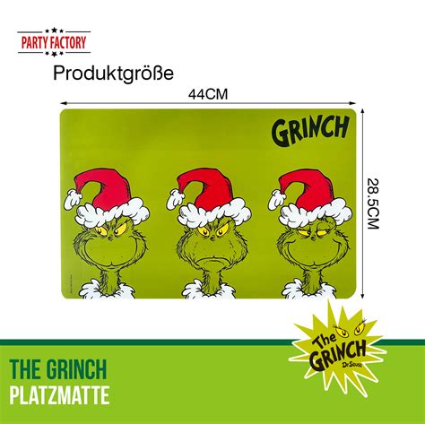 The Grinch Platzmatte 44x28,5 cm grün – Weihnachtsdeko | Party Factory
