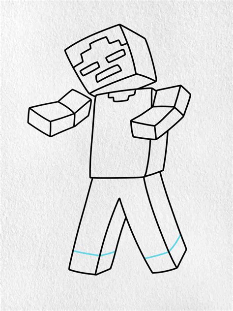 How to Draw a Minecraft Zombie - HelloArtsy