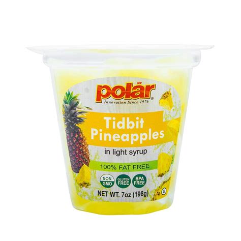 Buy MW Polar Snack Cup, Pineapple Tidbits in Light Syrup, 7 Ounce (Pack ...