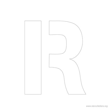 4 inch stencil letter r