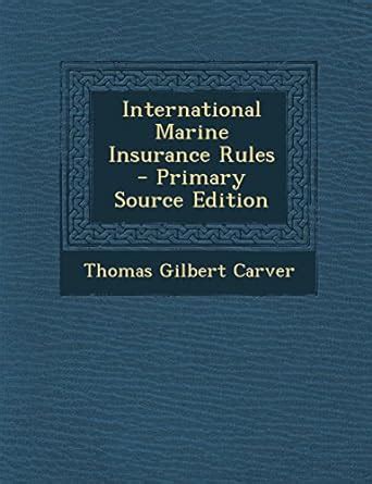 International Marine Insurance Rules - Primary Source Edition : Amazon ...