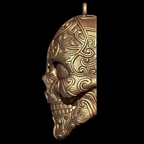 Skull 3D Model STL & 3DM for Download - Unique Pendant Design