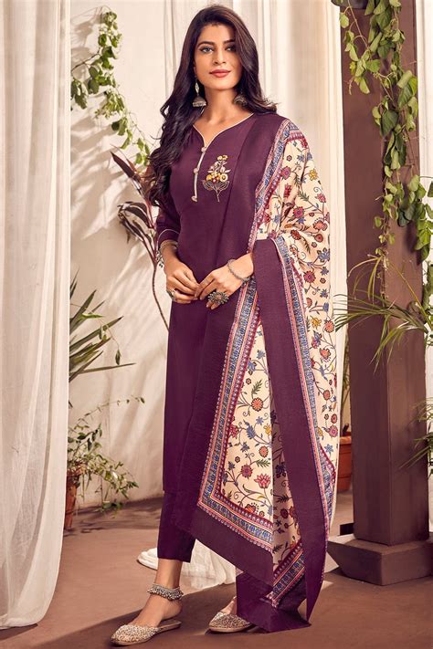 Buy Violet Salwar Suit online-Karagiri