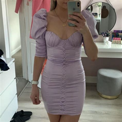 Oh Polly Women's Purple Dress | Depop