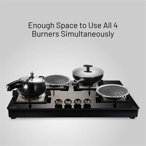 4 Burner Free Standing Glass Hob - Buy Glen Gas Hob with Auto Ignition