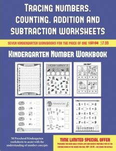 Kindergarten Number Workbook (Tracing numbers, counting, addition and ...