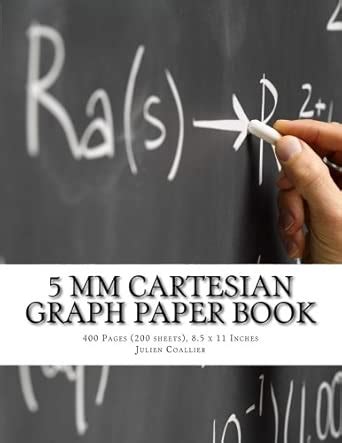 Buy 5 mm Cartesian Graph Paper Book: 400 Pages (200 sheets), 8.5 x 11 ...