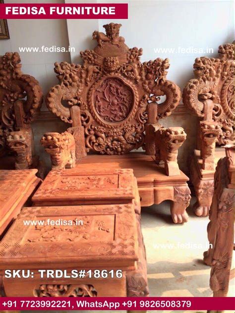 Solid Wood Sofa Set L Shape Wooden Sofa Set Full House Living Room Home ...