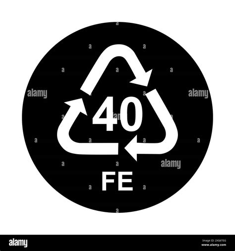 Metals symbol, ecology recycling sign isolated on white background. Package waste icon Stock ... - Metal Symbol