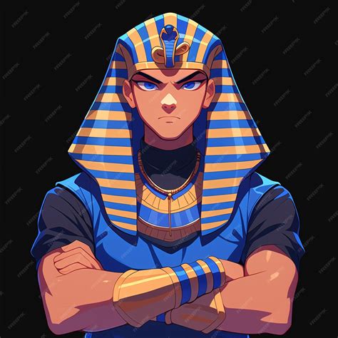 Egyptian Man in Pharaohs Attire at Historical Reenactment | Premium AI ...