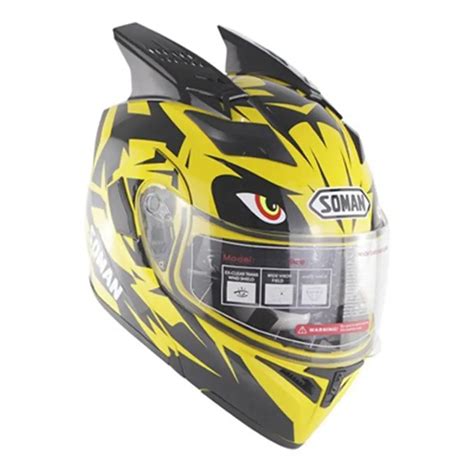 Soman motorcycle full face helmet dual lens anti-uv anti-scratch with ...