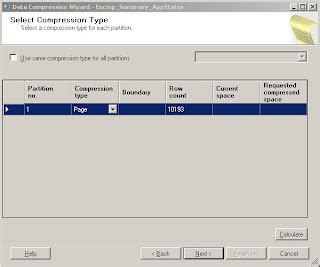 Data Compression SQL Server 的图像结果