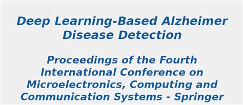 Latest Research Topic inDeep Learning-Based Alzheimer Disease Detection ...