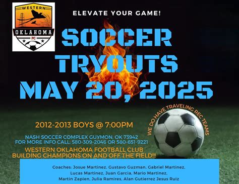 WOFC Tryouts Guymon , Guymon Oklahoma Nash Soccer League , 20 May 2025 ...