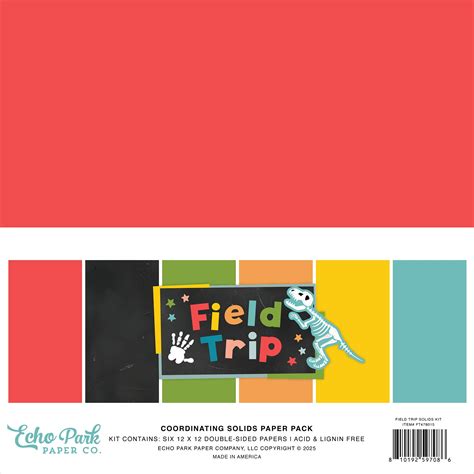 Echo Park - Field Trip - Solids Collection Kit 12X12 - 810192597086