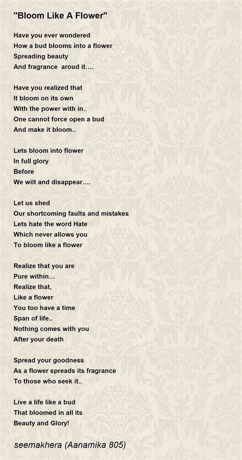 Poetry Bloom Break & Bloom: A Collection Of Poetry & Prose: