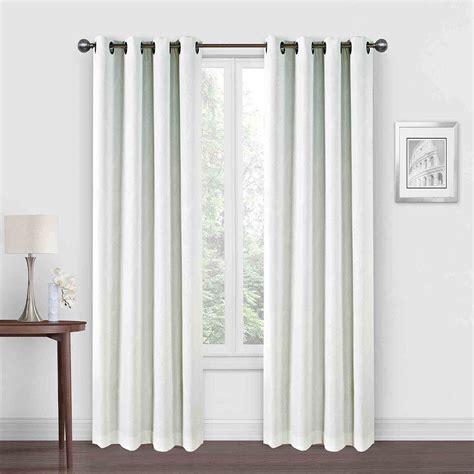 White Silver Curtain 95in | At Home
