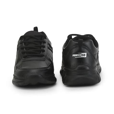 Buy Force 10 Black Lacing Uniform School Shoes For Kids By Liberty