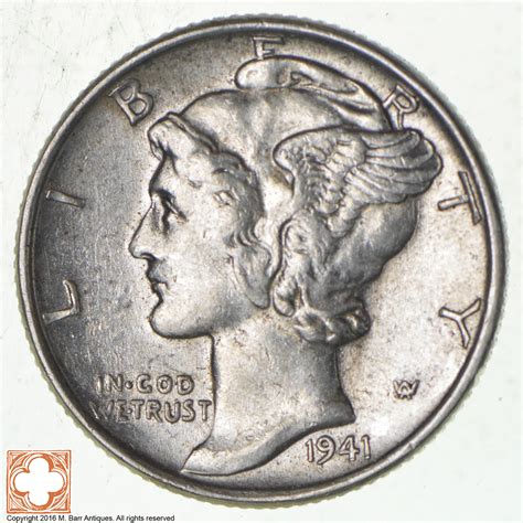Razor Sharp 1941 Mercury Liberty Dime - 90% Silver - Stunning in High ...