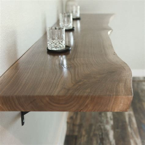 The live edge walnut floating bar table 96 – Artofit