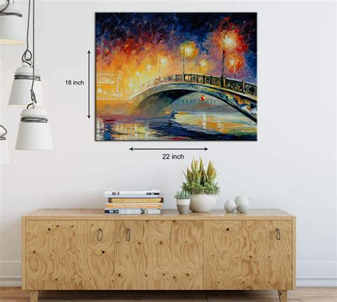 Art Street Rain in The Dark Art Print,Landscape Canvas Painting — ART ...