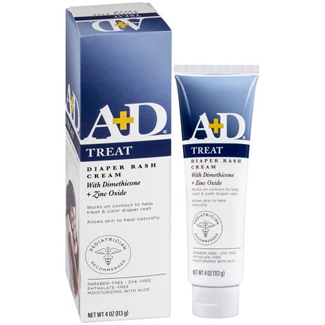 A+D Medicated Diaper Rash Cream with Zinc, 4oz - Walmart.com