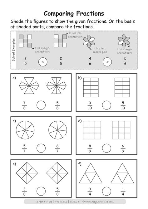 Fraction Worksheet Grade 4 Common Core - CommonWorksheets.com